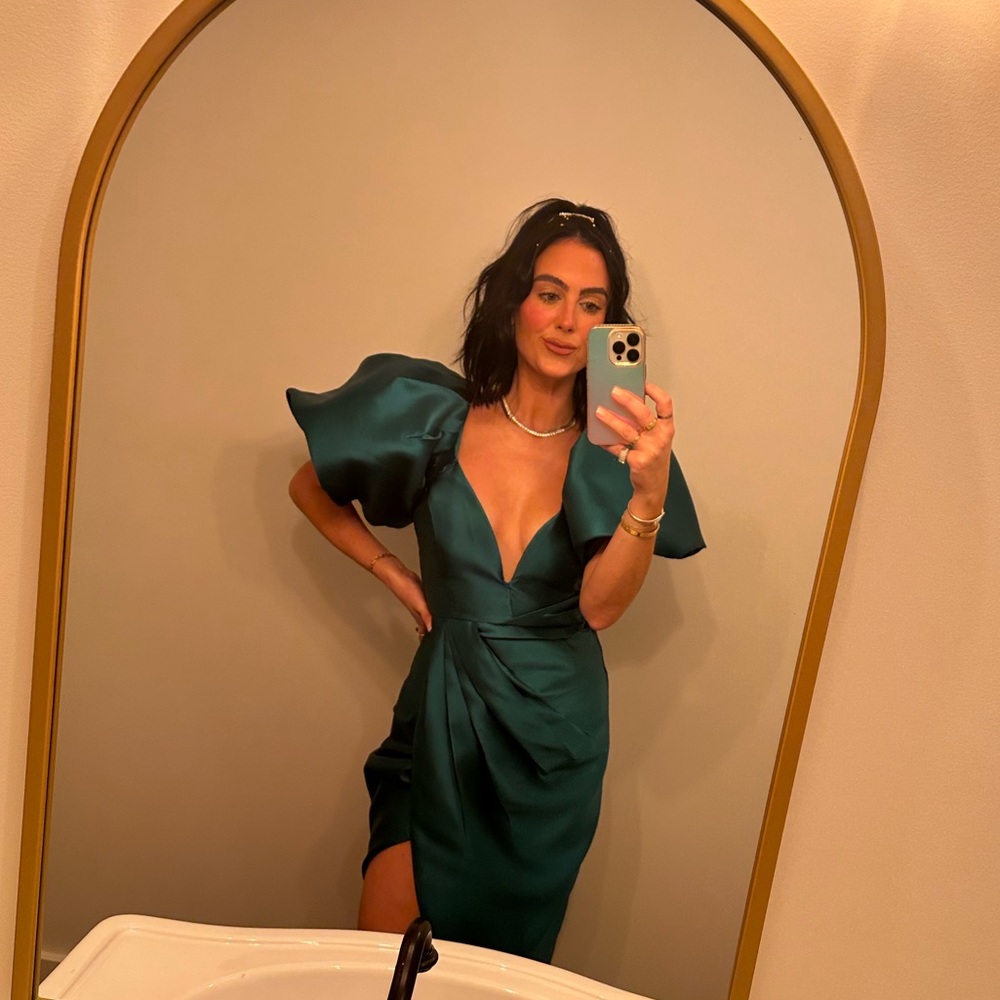 Green holiday dress